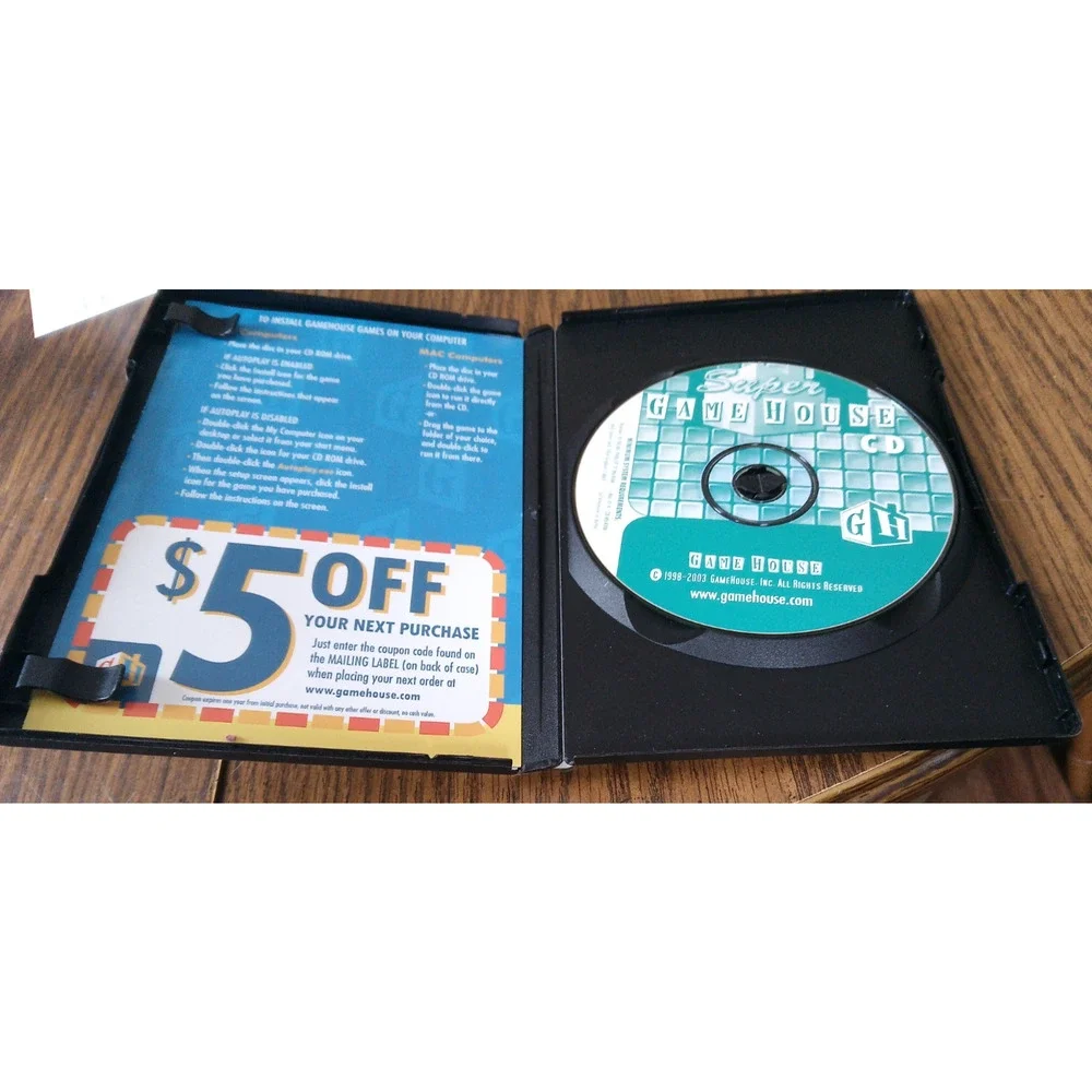 Super Game House CD For Windows PC (2003 Gamehouse Inc.)